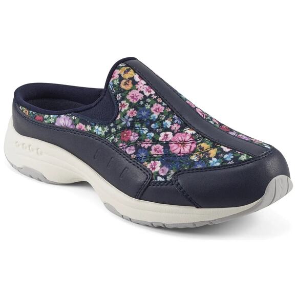 Easy Spirit Women Travel Time 594 Slip On Mule Clogs Size US 5M Navy Floral - Picture 1 of 7